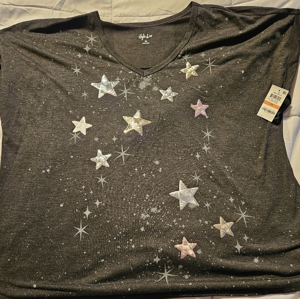 BRAND NEW Womens Sequence plus size short sleeve shirt - Picture 7 of 8